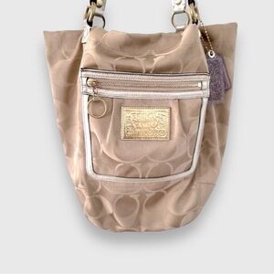 Coach Purse | Bella Signature Sateen | Large Purse | Poppy Collection |